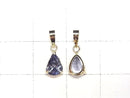 [Video] [Japan] High Quality Tanzanite AAA Pear shape Faceted 7x5mm Pendant [18K Yellow Gold] 1pc
