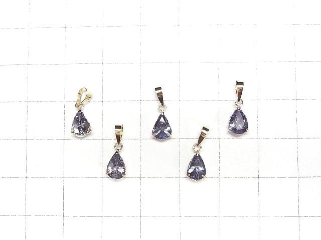 [Video] [Japan] High Quality Tanzanite AAA Pear shape Faceted 7x5mm Pendant [18K Yellow Gold] 1pc