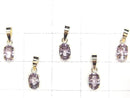 [Video] [Japan] High Quality Purple Spinel AAA Oval Faceted 6x4mm Pendant [18K Yellow Gold] 1pc