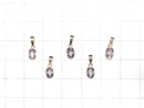 [Video] [Japan] High Quality Purple Spinel AAA Oval Faceted 6x4mm Pendant [18K Yellow Gold] 1pc