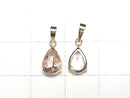 [Video] [Japan] High Quality Morganite AAA Pear shape Faceted 8x6mm Pendant [18K Yellow Gold] 1pc