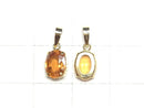 [Video] [Japan] High Quality Spessartite Garnet AAA Oval Faceted 8x6mm Pendant [18K Yellow Gold] 1pc