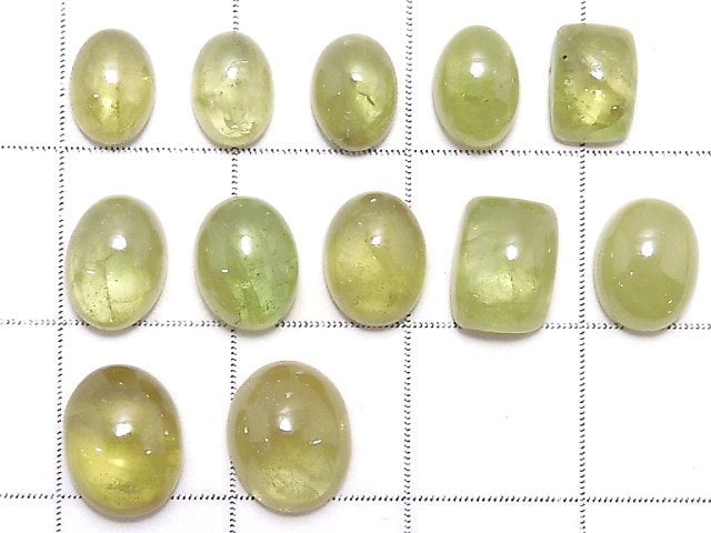 [Video][One of a kind] High Quality Sphene AAA- Cabochon 12pcs set NO.64