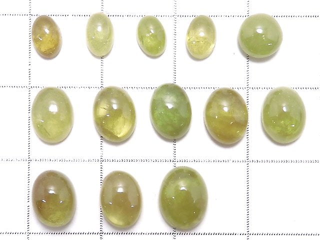 [Video][One of a kind] High Quality Sphene AAA- Cabochon 13pcs set NO.65