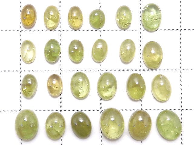 [Video][One of a kind] High Quality Sphene AAA- Cabochon 24pcs set NO.66