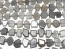 [Video] Gray Moonstone AA++ Rough Slice Faceted 1strand beads (aprx.7inch/18cm)