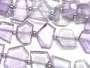 [Video]High Quality Pink Amethyst AA++ Rough Slice Faceted 1strand beads (aprx.7inch/18cm)