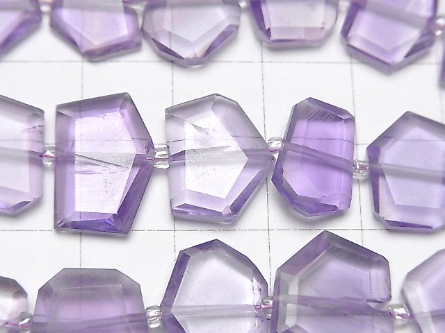 [Video]High Quality Pink Amethyst AA++ Rough Slice Faceted 1strand beads (aprx.7inch/18cm)