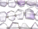 [Video]High Quality Pink Amethyst AA++ Rough Slice Faceted 1strand beads (aprx.7inch/18cm)