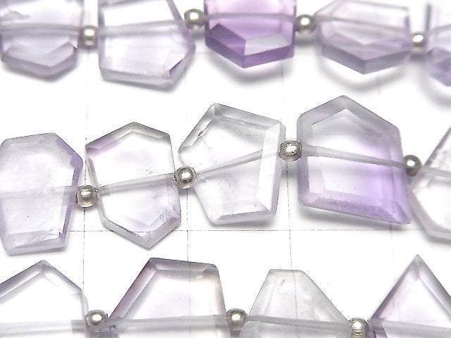 [Video]High Quality Pink Amethyst AA++ Rough Slice Faceted 1strand beads (aprx.7inch/18cm)