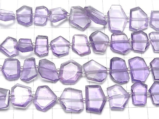 [Video]High Quality Pink Amethyst AA++ Rough Slice Faceted 1strand beads (aprx.7inch/18cm)