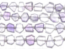 [Video]High Quality Pink Amethyst AA++ Rough Slice Faceted 1strand beads (aprx.7inch/18cm)
