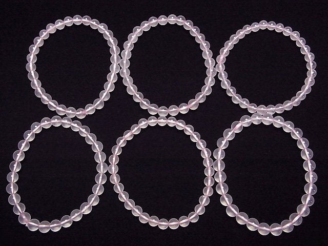 [Video] Mozambique Star Rose Quartz AAA- Round 6mm Bracelet