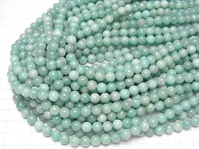 [Video] Brazil Amazonite AA+ Round 8mm 1strand beads (aprx.15inch / 36cm)