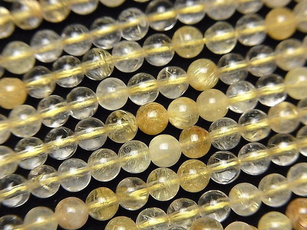 Rutilated Quartz Gemstone Beads