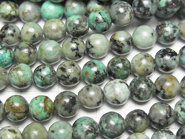 [Video]African Turquoise Round 7mm 1strand beads (aprx.15inch/36cm)