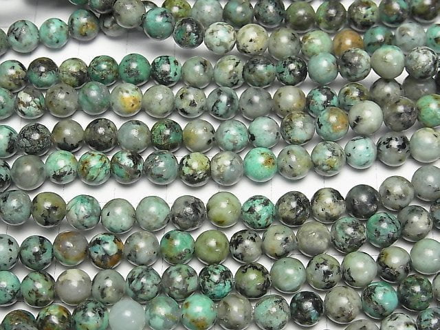 [Video]African Turquoise Round 7mm 1strand beads (aprx.15inch/36cm)