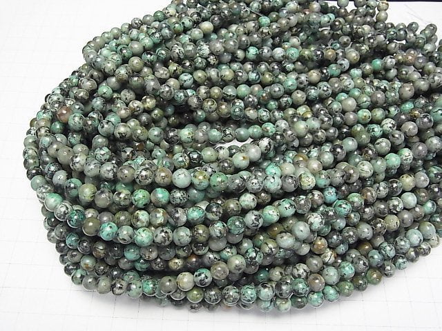 [Video]African Turquoise Round 7mm 1strand beads (aprx.15inch/36cm)