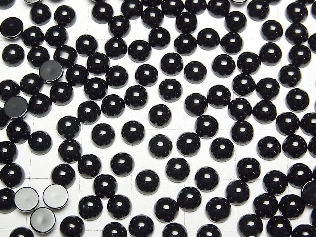 [Video] Onyx AAA Round Cabochon 5x5mm 10pcs