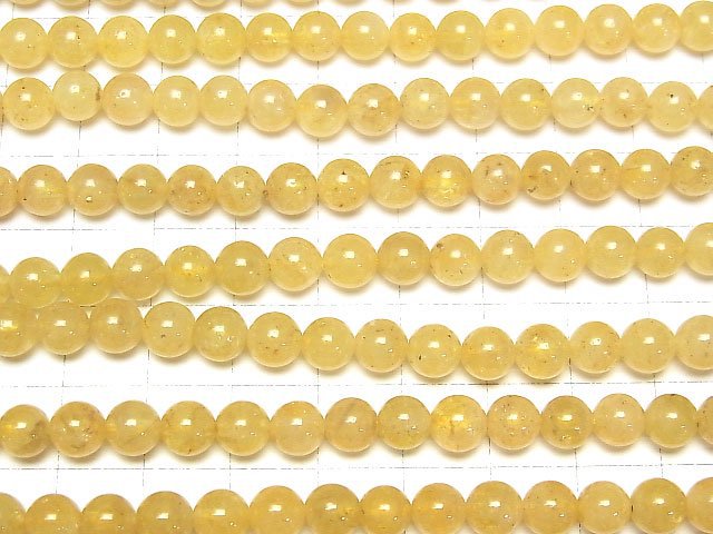 [Video]Heliodor AA Round 6.5mm half or 1strand beads (aprx.15inch/38cm)