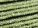 [Video]High Quality! Chrysoberyl AAA Faceted Button Rondelle 1/4 or 1strand beads (aprx.15inch/38cm)