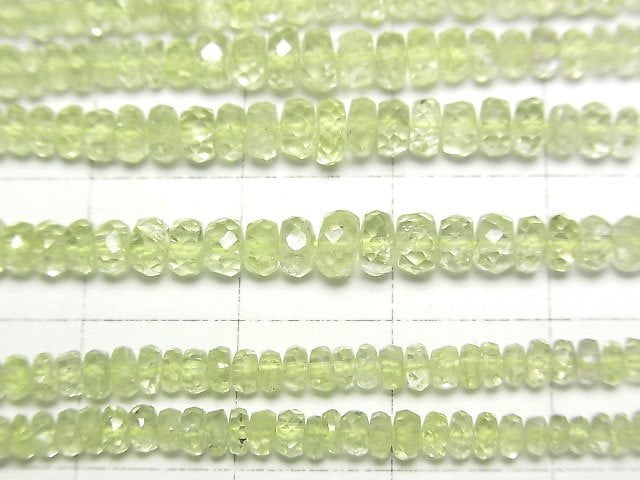 [Video]High Quality! Chrysoberyl AAA Faceted Button Roundel half or 1strand beads (aprx.15inch/38cm)