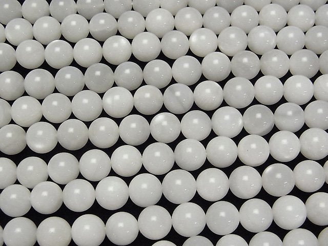 [Video] White Moonstone AA Round 8.5mm half or 1strand beads (aprx.15inch/36cm)