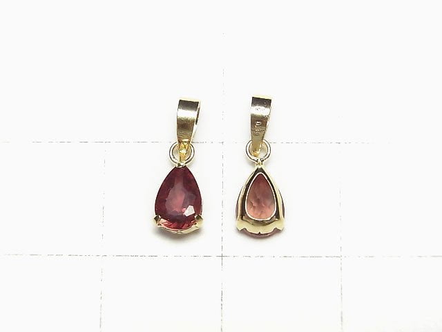 [Video] [Japan] High Quality Andesine AAA Pear shape Faceted 6x4mm Pendant [18K Yellow Gold] 1pc