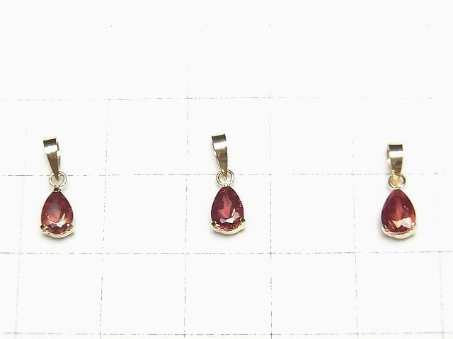 [Video] [Japan] High Quality Andesine AAA Pear shape Faceted 6x4mm Pendant [18K Yellow Gold] 1pc