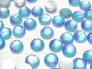 [Video] White Shell x Crystal AAA Round Faceted Cabochon 8x8mm [Light Blue] 3pcs