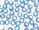 [Video] White Shell x Crystal AAA Round Faceted Cabochon 10x10mm [Light Blue] 2pcs
