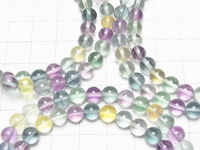 [Video] Multicolor Fluorite AAA Round 6mm Bracelet