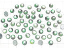 [Video] White Shell x Crystal AAA Round Faceted Cabochon 6x6mm [Light Green Purple] 3pcs