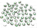 [Video] White Shell x Crystal AAA Oval Faceted Cabochon 8x6mm [Light Green Purple] 2pcs