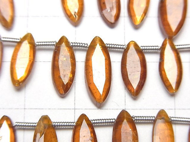 [Video]High Quality Orange Kyanite AA++ Faceted Marquise 1strand (15pcs)