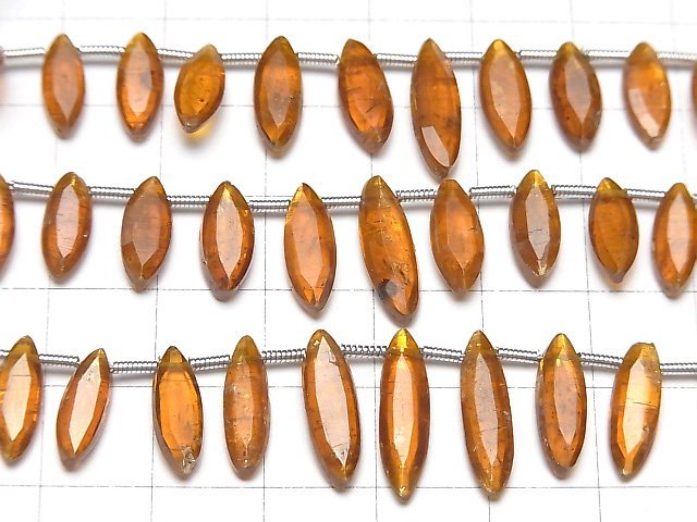 [Video]High Quality Orange Kyanite AA++ Faceted Marquise 1strand (15pcs)