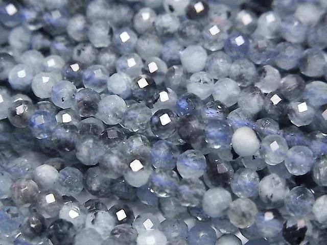 Deep Blue Aquamarine AA++ Faceted Round 3mm 1strand beads (approx. 15 inches/36 cm) High Quality!