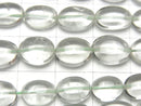 [Video]High Quality Green Amethyst AAA- Oval half or 1strand beads (aprx.15inch/38cm)