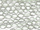 [Video]High Quality Green Amethyst AAA- Oval half or 1strand beads (aprx.15inch/38cm)