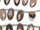 [Video]High Quality Smoky Quartz AAA- Marquise Faceted Briolette 1strand (17pcs)