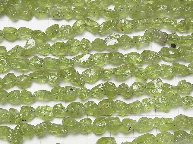 [Video]Peridot AA++ Roughlock Nugget 1strand beads (aprx.15inch/37cm)