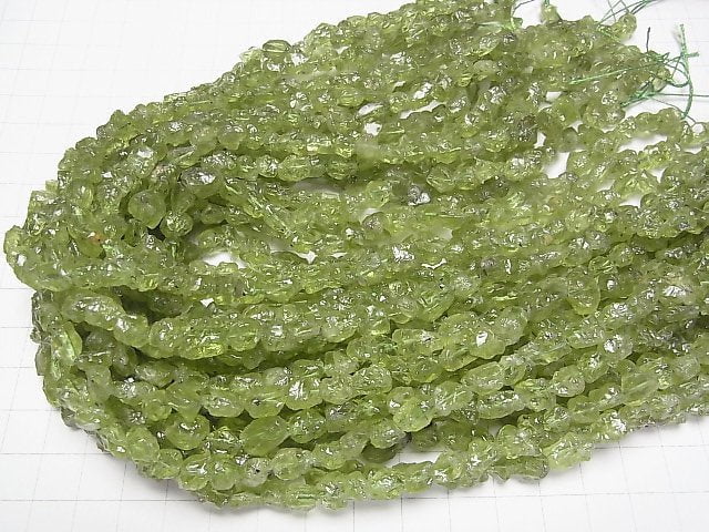 [Video]Peridot AA++ Roughlock Nugget 1strand beads (aprx.15inch/37cm)