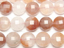 [Video]High Quality! Red Hematite Quartz Faceted Coin 10x10x6.5mm half or 1strand beads (aprx.15inch/36cm)
