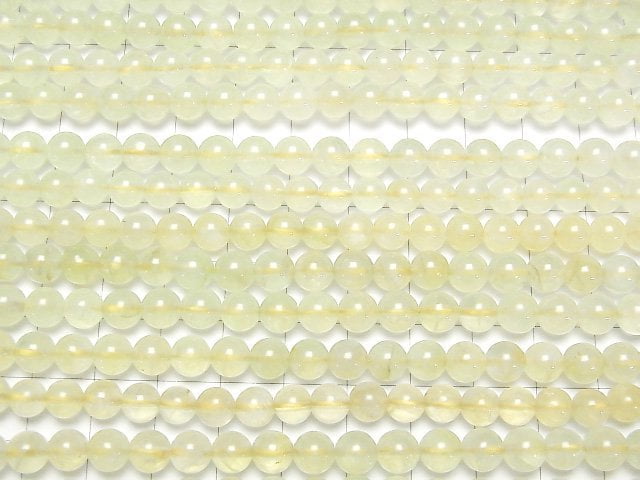 [Video] Yellow Green Prehnite AA+ Round 6mm 1strand beads (aprx.15inch/38cm)