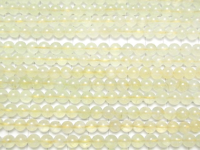 [Video] Yellow Green Prehnite AA+ Round 6mm 1strand beads (aprx.15inch/38cm)