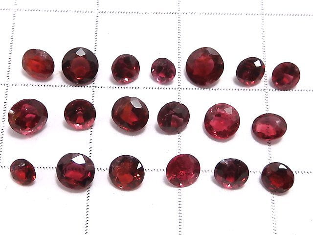 [Video][One of a kind] High Quality Red Spinel AAA- Loose stone Faceted 19pcs set NO.2