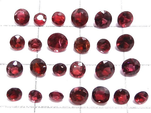 [Video][One of a kind] High Quality Red Spinel AAA- Loose stone Faceted 25pcs set NO.6