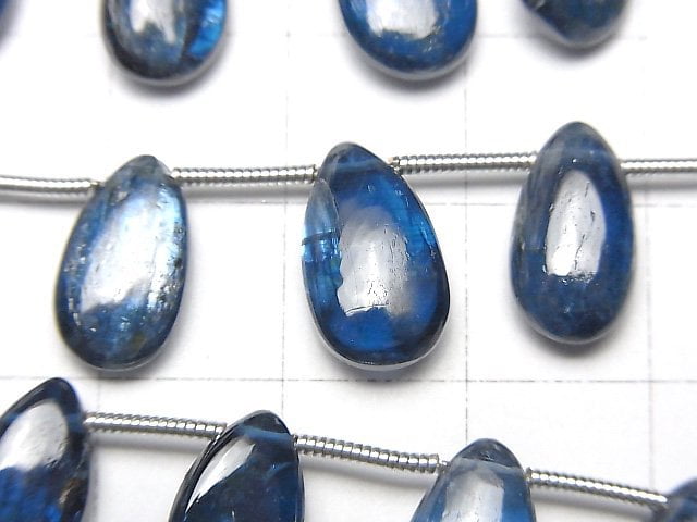 [Video] Indigo Blue Kyanite AA++ Pear shape (Smooth) half or 1strand beads (aprx.7inch/18cm)