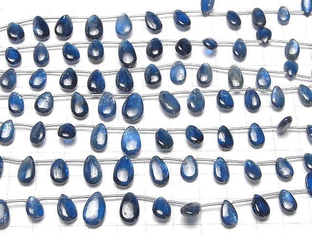 [Video] Indigo Blue Kyanite AA++ Pear shape (Smooth) half or 1strand beads (aprx.7inch/18cm)