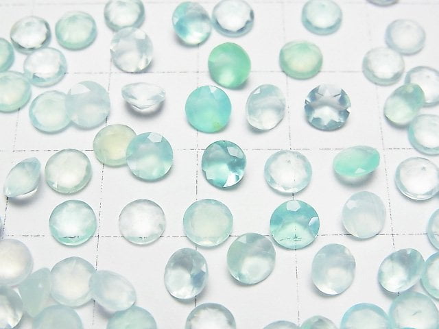 [Video]High Quality Peruvian Blue Opal AAA- Loose stone Round Faceted 5x5mm 3pcs